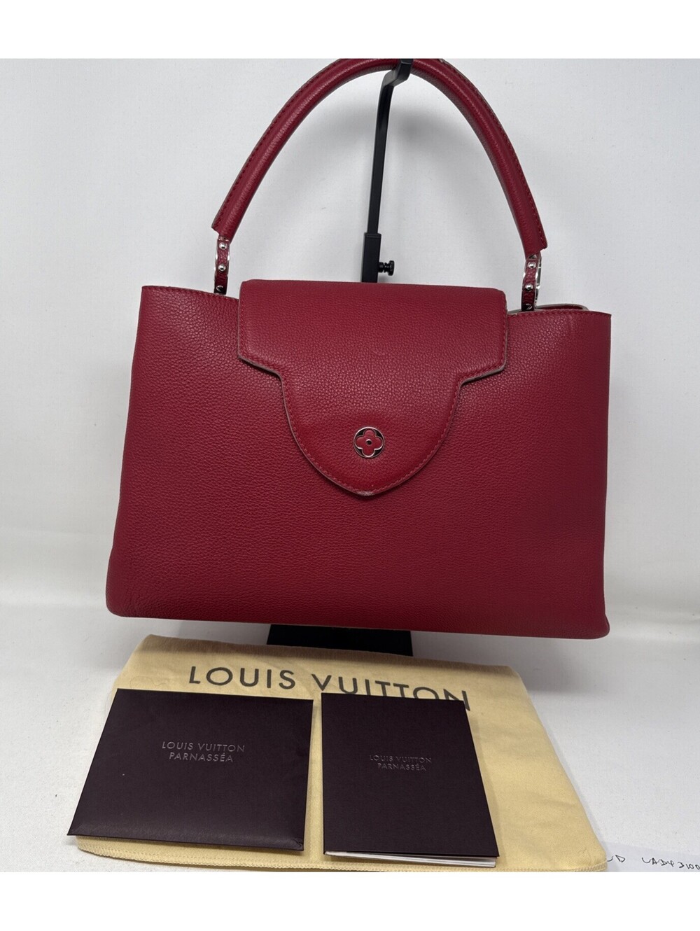 Louis Vuitton Parnassea Capucine GM Cherry Raspberry COA